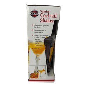 Sunrise 18 oz Cocktail Shaker With 2oz Shot Glass And Strainer